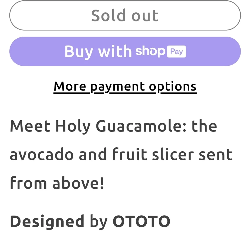 Holy Guacamole Avocado Peeler and Slicer - BPA Free by Ototo BNWT 5☆ RETIRED